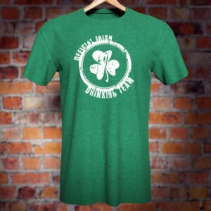 Official Irish Drinking Team T-Shirt (green). Funny novelty tee.