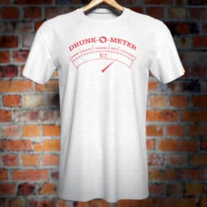 Wisconsin Drunk-O-Meter T-Shirt. Funny novelty tee.